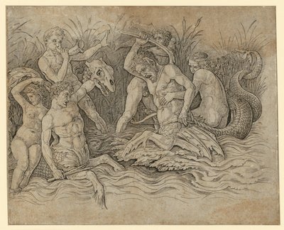Havgudenes kamp av Andrea Mantegna