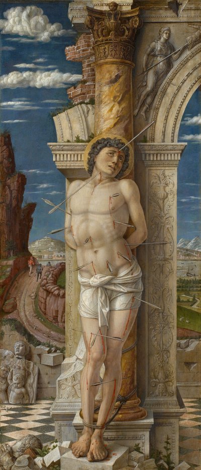 Tysk: Hl. Sebastian Sankt Sebastian av Andrea Mantegna