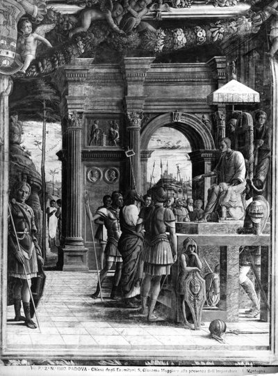 St. Jakob den store førte kong Herodes Agrippa (detaljer) av Andrea Mantegna