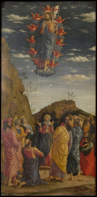 Ascension Triptych of the Uffizi Uffizi Tryptich, venstre panel, ca 1463-1464 av Andrea Mantegna