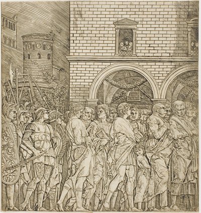 Senatorene, fra Triumph of Caesar av Andrea Mantegna