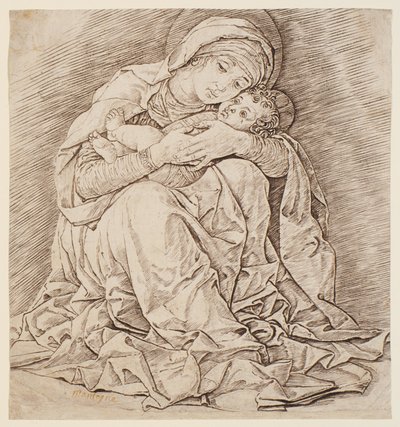 Jomfruen og barnet av Andrea Mantegna