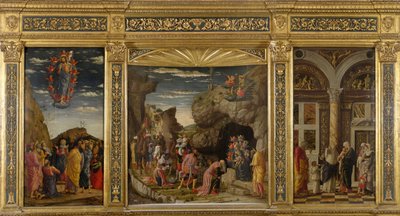 Triptych from the Uffizi Triptych Uffizi, ca 1463-1464. av Andrea Mantegna