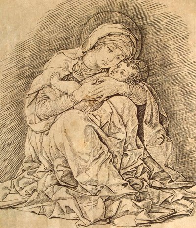 Jomfru og barn. av Andrea Mantegna