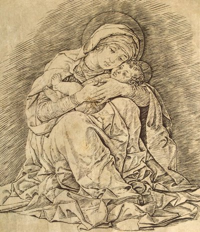 Jomfru og barn av Andrea Mantegna