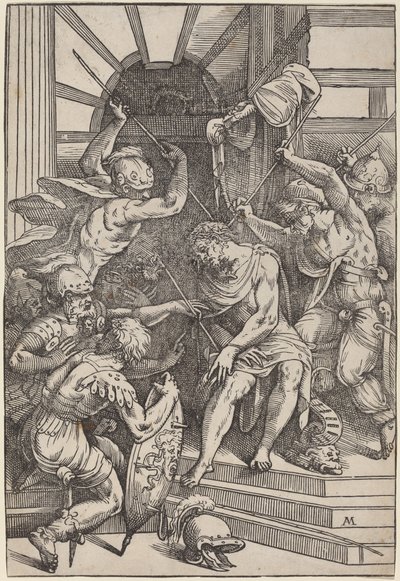 Kristus kronet med torner av Andrea Meldolla, called Schiavone, after Titian