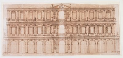 Palazzo Ducale, Venezia (penn og blekk på papir) av Andrea Palladio