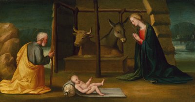 The Nativity, ca. 1500 (olje på panel) av Andrea Piccinelli