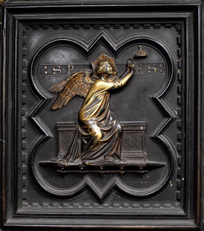 Hope, panel A av sørdørene til dåpskapellet i San Giovanni, 1336 (bronse) av Andrea Pisano