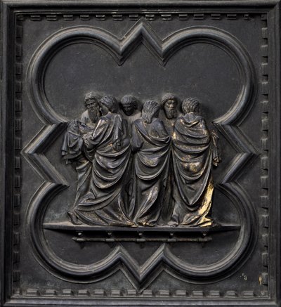 Transporten av kroppen til døperen Johannes, nittende panel av sørdørene til dåpskapellet i San Giovanni, 1336 (bronse) av Andrea Pisano