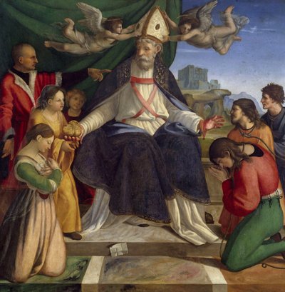 Saint Nicholas of Bari tronet av Andrea Sabatini