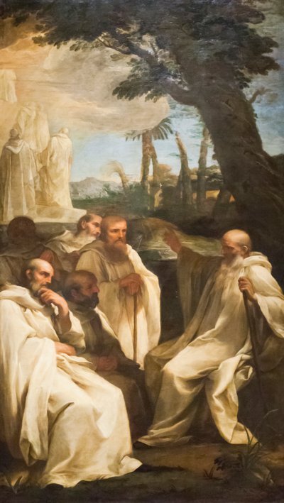 Vision of Saint Romuald, ca. 1631 (olje på lerret) av Andrea Sacchi