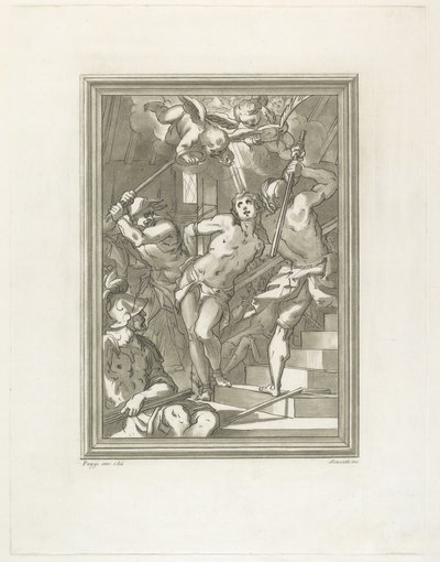 Flagelering av en helgen av Andrea Scacciati after Giovanni Battista Paggi
