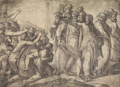 Kristus helbreder de spedalske, ca. 1545 . av Andrea Schiavone