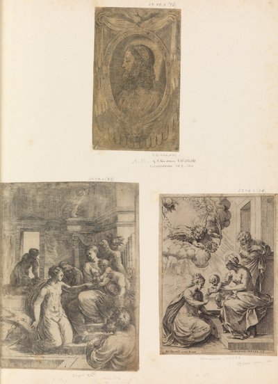 Kristi hode, jomfru og barn med St Catherine ca. 1550 . av Andrea Schiavone