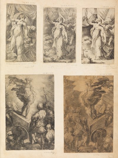 Judith, oppstandelsen, ca. 1540-43. av Andrea Schiavone