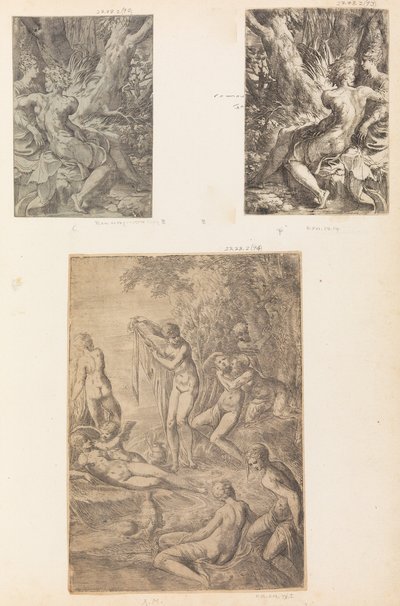 Nymferbading, evt. ca. 1545-50. av Andrea Schiavone