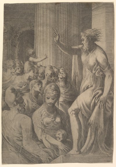 Saint Paul forkynner i Athen, ca. 1548-53. av Andrea Schiavone