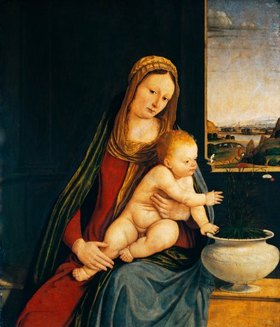 Madonna and Child eller Madonna of the Carnations av Andrea Solario
