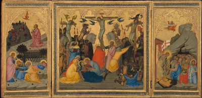 Scener fra Kristi lidenskap: Kvalen i hagen, korsfestelsen..., 1380-tallet. av Andrea Vanni