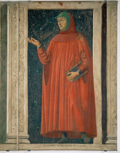 Francesco Petrarca, filosof og humanist (maleri på lerret) av Andrea del Castagno