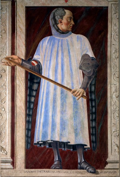 Portrett av Niccolo Acciaiuoli, grand senechal of Napoli (Fresco av Andrea del Castagno