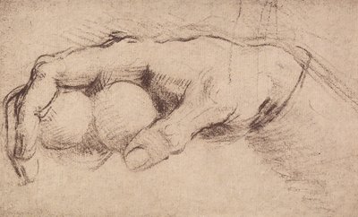 En hånd; tegning av Andrea del Sarto
