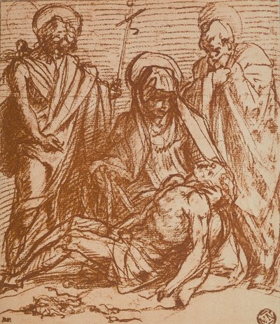 Dead Christ in the Virgins arms (Pieta) av Andrea del Sarto