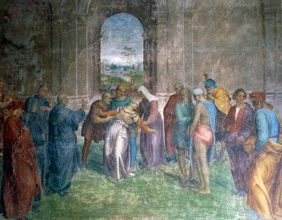 Healing of the Possessed Woman, av Andrea del Sarto av Andrea del Sarto