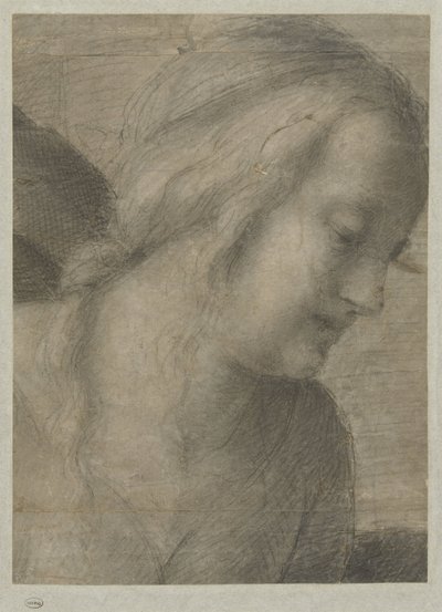 Hodet til Maria, i en tilbedelse av Andrea del Sarto