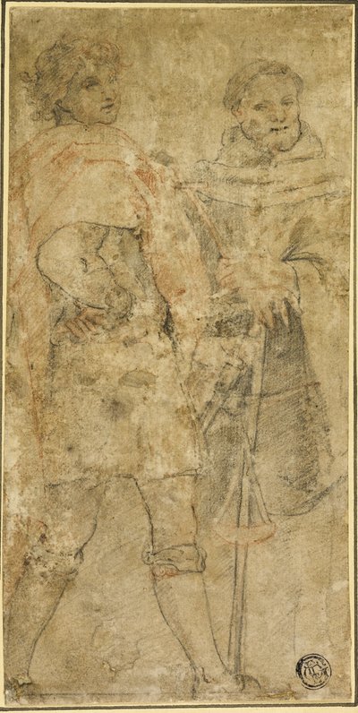 Saint Michael og San Giovanni Gualberto av Andrea del Sarto