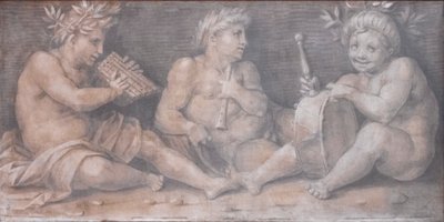 Scene med figurer i klassisk stil av Andrea del Sarto