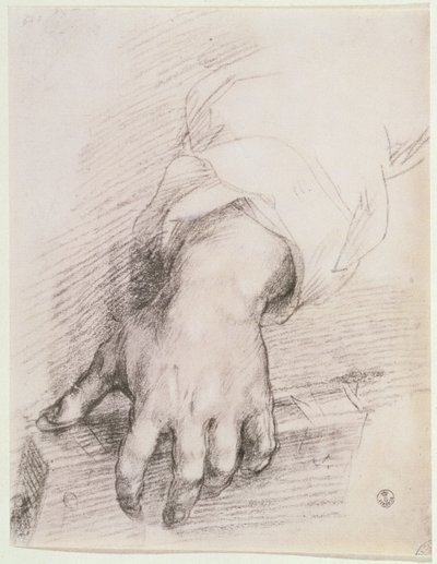 Studie av en hånd for Madonna of the Harp (kritt på papir) av Andrea del Sarto