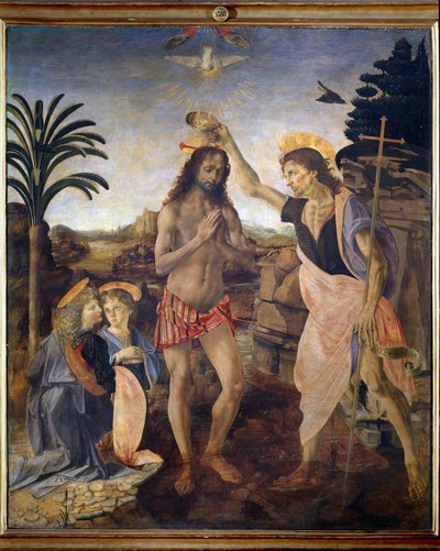 Kristi dåp - olje og tempera på panel av Andrea del Verrocchio