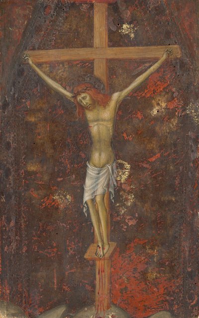 Kristus på korset [omvendt], ca. 13801390. av Andrea di Bartolo