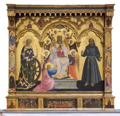 Madonna av Cintola med den hellige Catherine og Francis av Andrea di Giusto Manzini