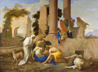 Tobit begraver de døde, 1640-tallet. av Andrea di Lione