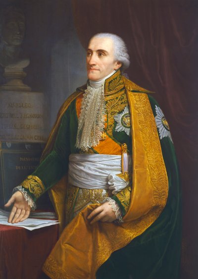 Portrett av Luigi Giuseppe Arborio di Gattinara (1754-1828), markis av Breme, innenriksminister i kongeriket Italia, Maleri av Andrea Appiani av Andrea the Elder Appiani
