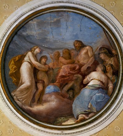 Tondo malt av Andrea Appiani (1754-1817), Villa Reale, Monza, Italia av Andrea the Elder Appiani