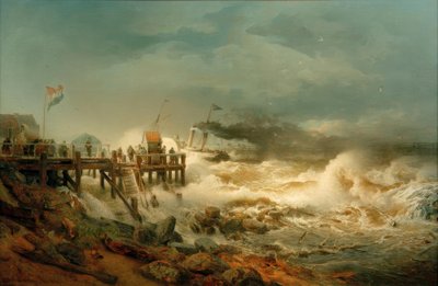 Avgang av en dampbåt av Andreas Achenbach