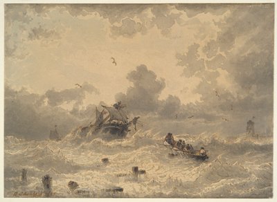 Storm til sjøs av Andreas Achenbach