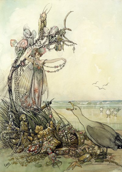 Jewels in the Wash (penn og blekk, wc, gouache på papir) av Andreas Duncan Carse