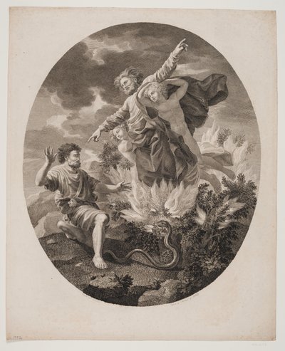 Moses med den brennende busken av Andreas Flint