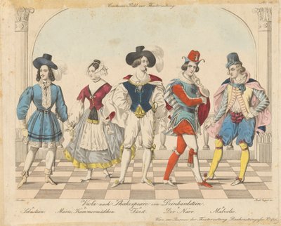 Bratsj etter Shakespeare av Deinhardstein - Kostymebilde for Theaterzeitung av Andreas Geiger