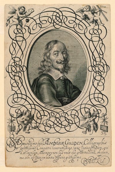 Portrett av Kaligrafen Andreas Gulden av Andreas Kohl