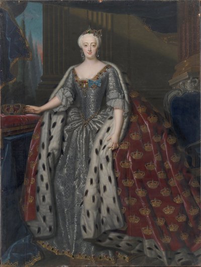 Sophie Magdalene av Brandenburg-Kulmbach 1700-1770, dronning av Danmark og Norge, 1739. av Andreas Møller