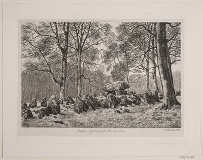 Langdysse ved Gunderslevholm skog av Andreas Peter Madsen