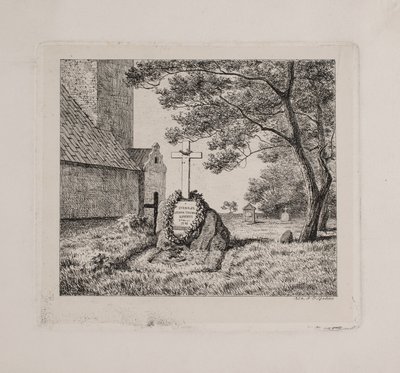 Lundbyes grav på Bedsted kirkegård i Sønderjylland av Andreas Peter Madsen