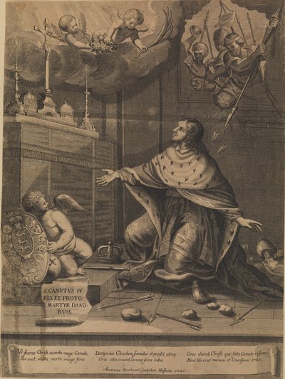 Martyrdøden til Knut den hellige av Andreas Reinhardt