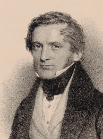 Portrett av komponisten Franz Lachner 1803-1890, 1830. av Andreas Staub